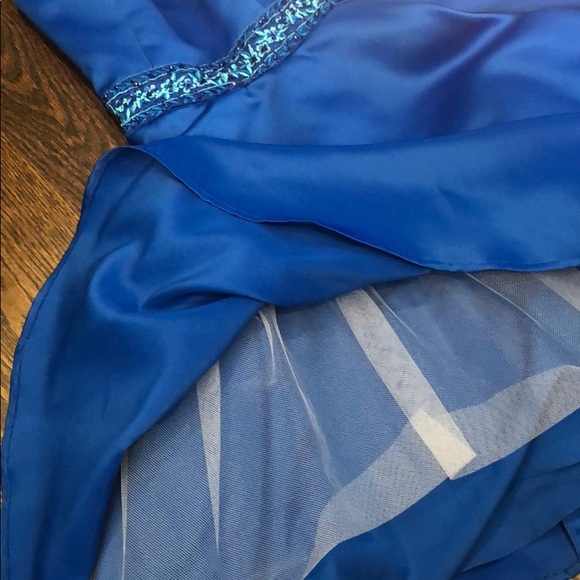 embroidered royal blue dress - Picture 3 of 5